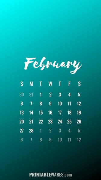 Cute turquoise green wallpaper calendar hd