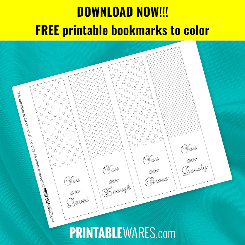 free printable inspirational bookmarks to color for adults
