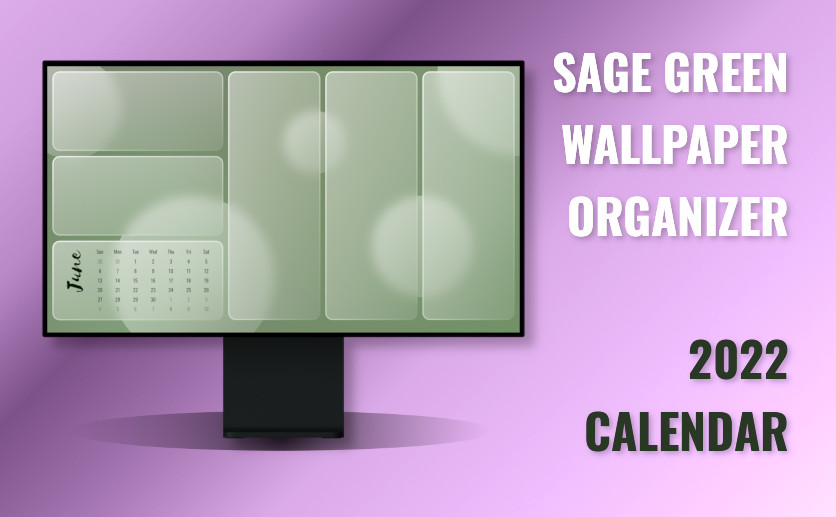 Organizational Sage Green Aesthetic Wallpaper for Students