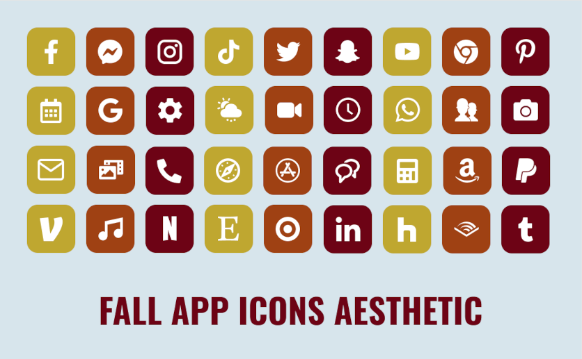 Cute Fall App Icons Aesthetic