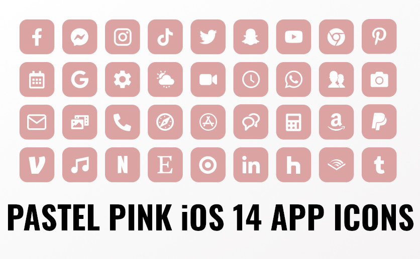 icon covers iphone widgets aesthetic minimal iOS 14 app covers 900+ minimalistic pink iOS app icon pack aesthethicdesign