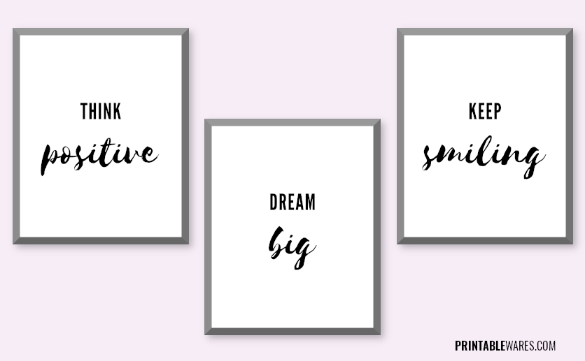 Insirational Printable Quotes in Black and White PDF